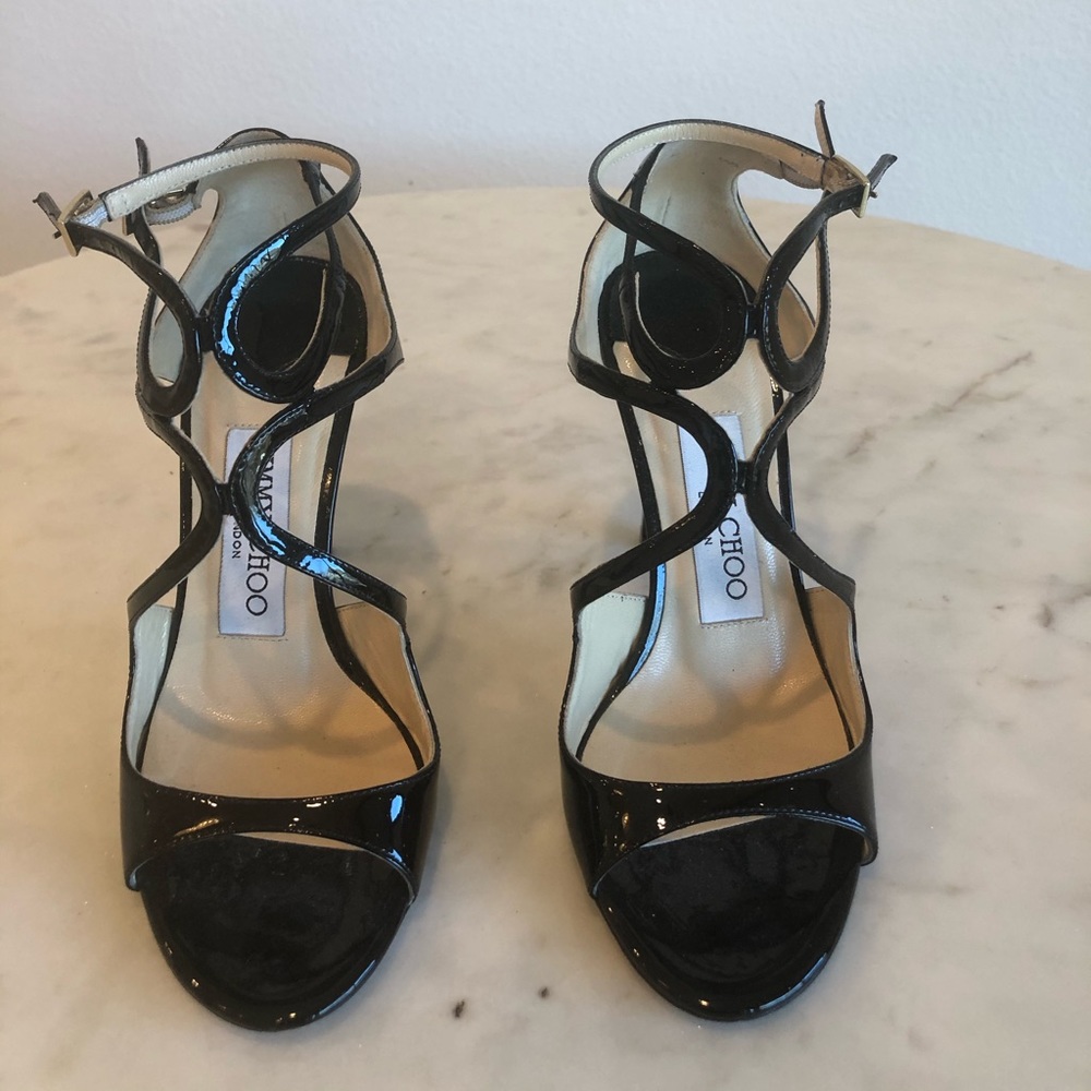 Jimmy Choo Black Patent Leather Heel